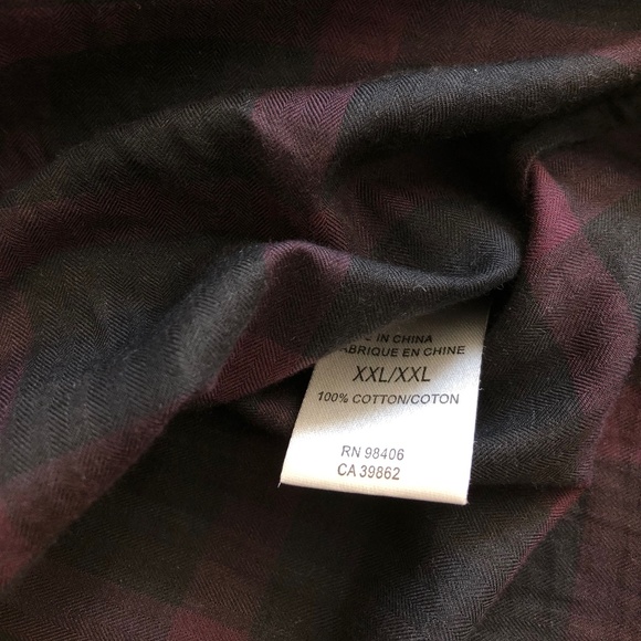 Theory Deep Red/Black Check Shirt XXL - Picture 6 of 10
